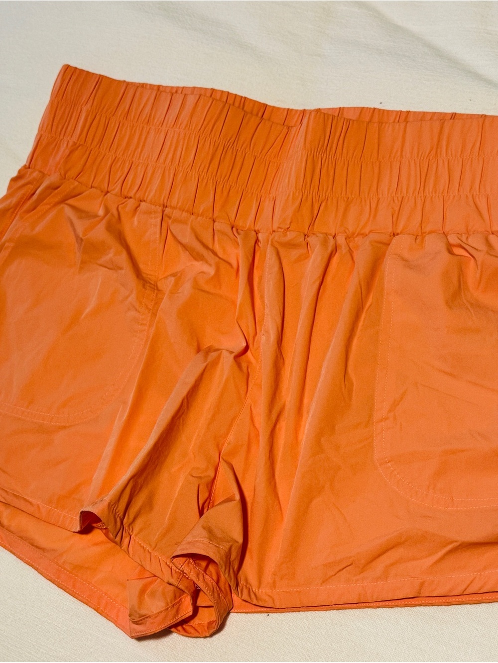 JoyLab Orange High-Waist Athletic Shorts with Pockets
